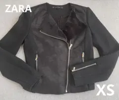 ZARAファー付きライダースジャケット/XS