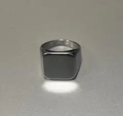 シルバーリング　スクエア　メンズ　ヴィンテージ　18号　シンプル　重め　重厚感