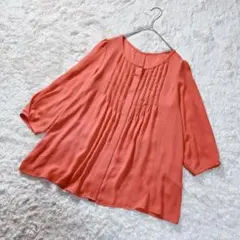 ★ロートレアモン　ピンタックシフォンブラウス　7分袖　チュニック丈　2way