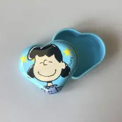 【美品】PEANUTS スヌーピー ルーシー ハート型 ミニ缶 小物入れ