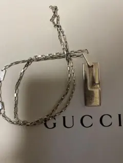 GUCCI Ｇプレートペンダントネックレス