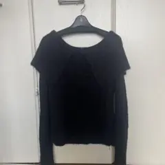 GRL オフショルダー 黒 長袖ニット