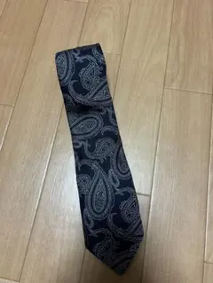 ペイズリー柄 ネクタイ ネイビー　スーツセレクト