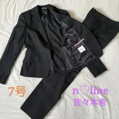 洋服の青山 n♡line 佐々木希 ブラック パンツスーツ上下