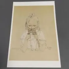 伊藤清永 『フランス人形』リトグラフ額53×41.5絵32×25cm文化勲章受章