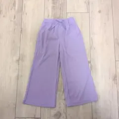 GUリブプルオンワイドパンツ パープル110