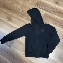 コムサイズム キッズ アウター ジップパーカー スエット140cm 黒　ブルゾン