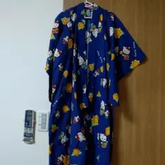 2001年　浴衣 ハローキティ ヴィンテージ 100 ブルーのサムネイル