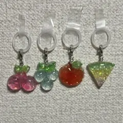 果物　フルーツ　めじるしアクセサリー　クリア　うるちゅる　キラキラのサムネイル