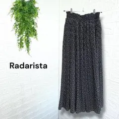 4741 【Radarista】フレアスカート フラワープリント ブラック L