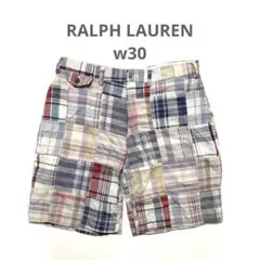 ラルフローレン インディゴ パッチワーク ショーツ RRL ポロカン