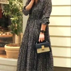 B:MING by BEAMS ティアードワンピース　小花柄　薄手コットン　S