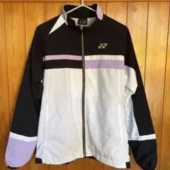 YONEX ウォームアップジャケット ブラック/ホワイト/パープル