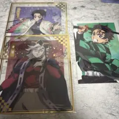 鬼滅の刃 オンラインくじ クリア色紙 童磨 しのぶ ブロマイド 炭治郎