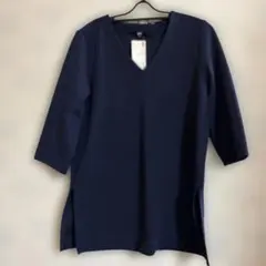 セール❣️値下げ‼️新品　UNIQLO 紺色トップス　長め丈　S ネイビー　七分袖