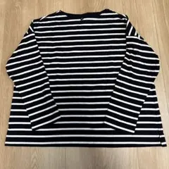 UNIQLO 長袖カットソー 3XL ブラック・ホワイトストライプ