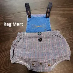 ラグマート ロンパース アニマル チェック