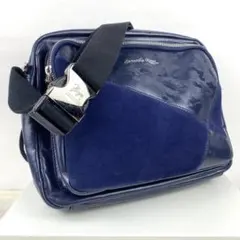 美品 サマンサキングス ショルダーバッグ ネイビー 迷彩 カモフラ 