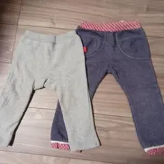 西松屋パンツ２枚セット90 裏起毛