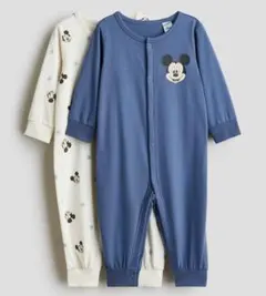 【新品未使用タグ付き】H&M ミッキー　ロンパース　カバーオール　70cm