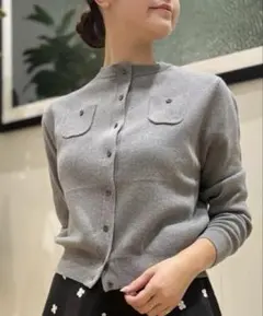 CABAN コットンカシミヤ　クルーネック　カーディガン