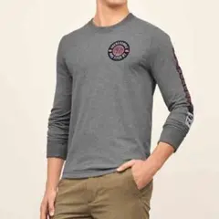 【正規品】アバクロ A&F ロングTシャツ ヘザーグレー S