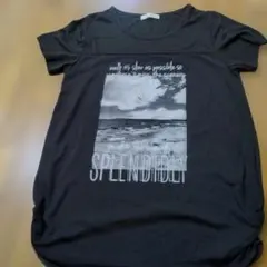 SHOO la RUE ブラック Tシャツ