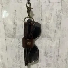 サングラスホルダー レザークラフト　ハンドメイド　革製品　メガネ　サングラス