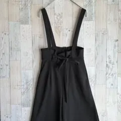 フィフス　レディースサロペットパンツ　ブラック　左右ポケットあり　Lのサムネイル