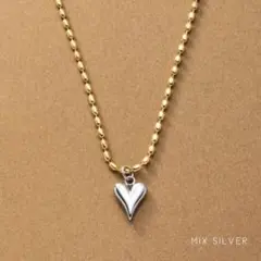 cream dot ハート型ペンダント ネックレス シルバー ゴールド