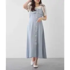 オリーブデオリーブ OLIVE des OLIVE 麻風 ジャンスカ ワンピース