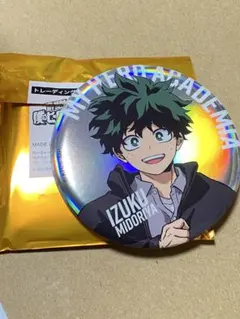 緑谷出久 デク ヒロアカ ベースヤードトーキョー ビッグ缶バッジ　オーロラ缶