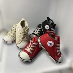コンバース　オールスター　黒　赤　白　13cm
