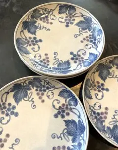 たち吉　葡萄模様の皿　6枚セット