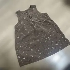 ブラウン コーデュロイ ノースリーブワンピース　95㎝