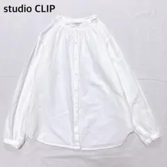 【春先に◎美品】スタディオクリップ　襟フリル長袖ブラウス　Lサイズ