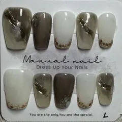 新品未使用品　ネイルチップ 10個セット Lサイズ　おしゃれ