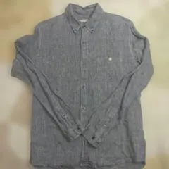 BARNS OUTFITTERS ボタンダウンシャツ 麻 グレー系のサムネイル