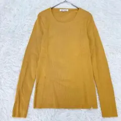 ナチュラルビューティーベーシック◇リブニット ウール混 ストレッチM レディース