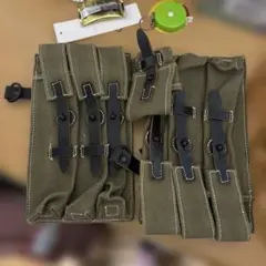 WWII 1945年製 米軍実物 M1910 水筒ピストルベルト ポーチ セット