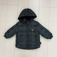 再値下げ‼️ポロビーシーエス フード付きダウンコート グリーン系チェック