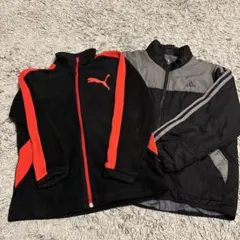 Puma フリースジャケット & adidas アウタージャケット セット