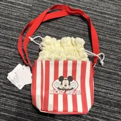 しまむら　ディズニー　ミッキーマウス　ショルダーバッグ　ポップコーンバック