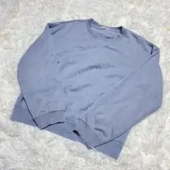 ジーユー GU スウェットトレーナー 長袖 ブルー ゆるだぼ  部屋着 Lサイズ
