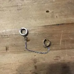 シルバー チェーン付き イヤーカフ