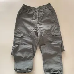 カーキ 薄手カーゴパンツ 160