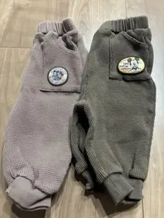 80 ミッキー・ミニー パッチ付きボトムスセット