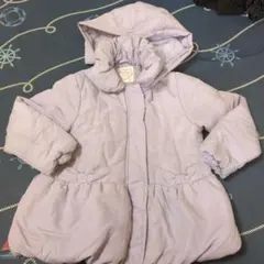 Chocomoco 薄紫色 フード付きダウンコート 120