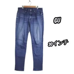 ジーユー ☆ ブルー ソフト スキニージーンズ 30インチ デニム カジュアル