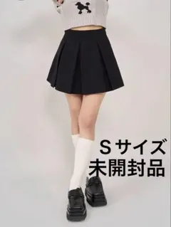 新品タグ付き ダーリッチ ワイドプリーツミニスカート S ブラック